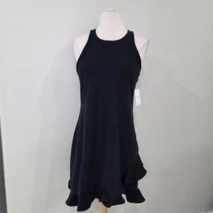Beyond Yoga 1390 Spacedye Ruffled Up Dress in Darkest Night